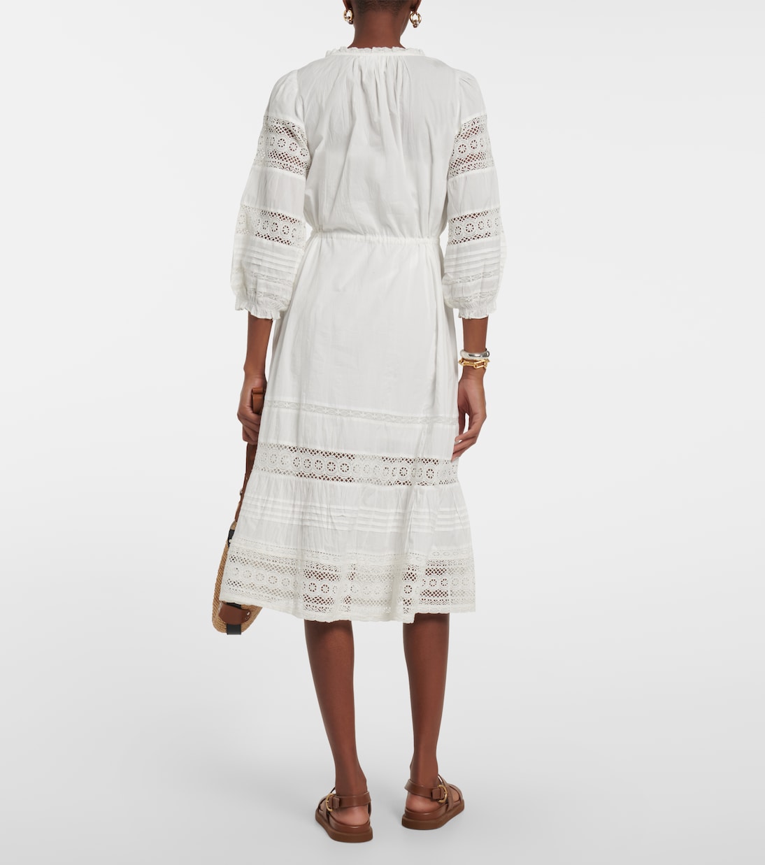 Vestido midi Chanelle de algodón | Velvet