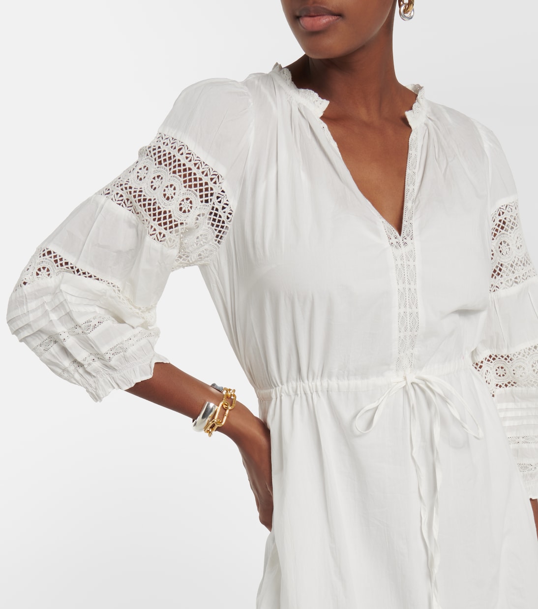 Vestido midi Chanelle de algodón | Velvet