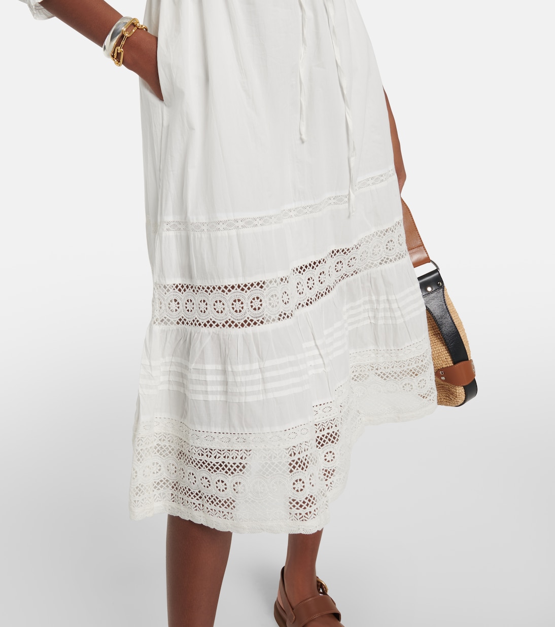 Vestido midi Chanelle de algodón | Velvet