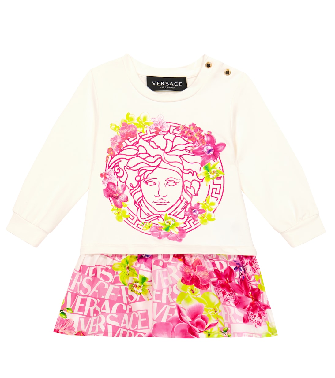 Baby - Abito Medusa in misto cotone | Versace Kids