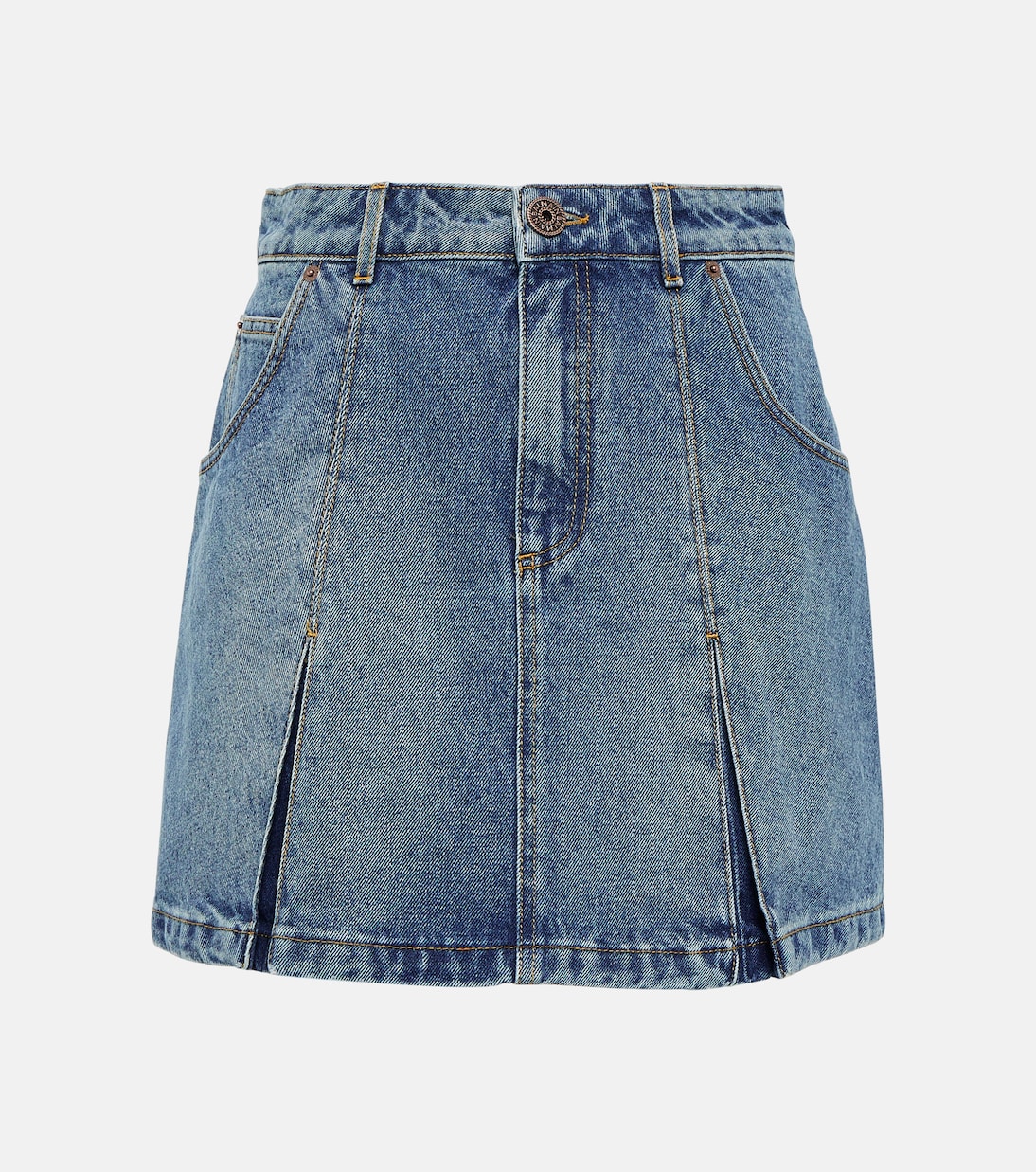 Minifalda denim plisada | Balmain
