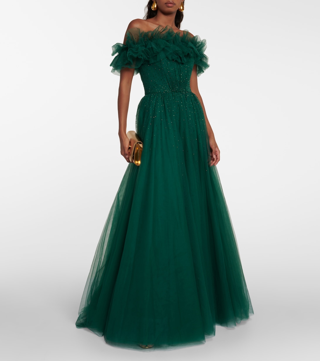 Vestido de Tul con Detalles Brillantes de Jenny Packham para Jóvenes