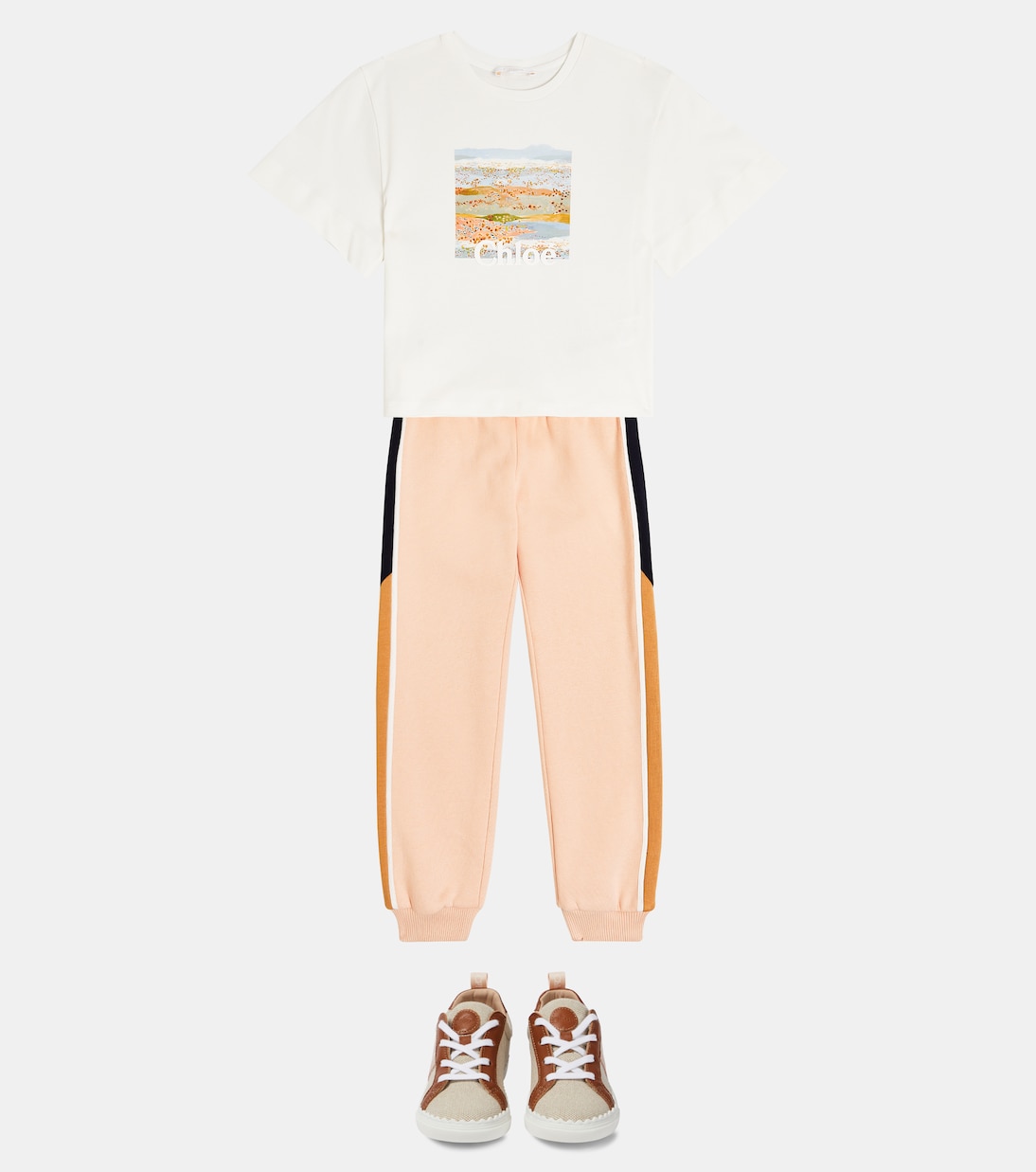 Camiseta en jersey de algodón estampada | Chloé Kids