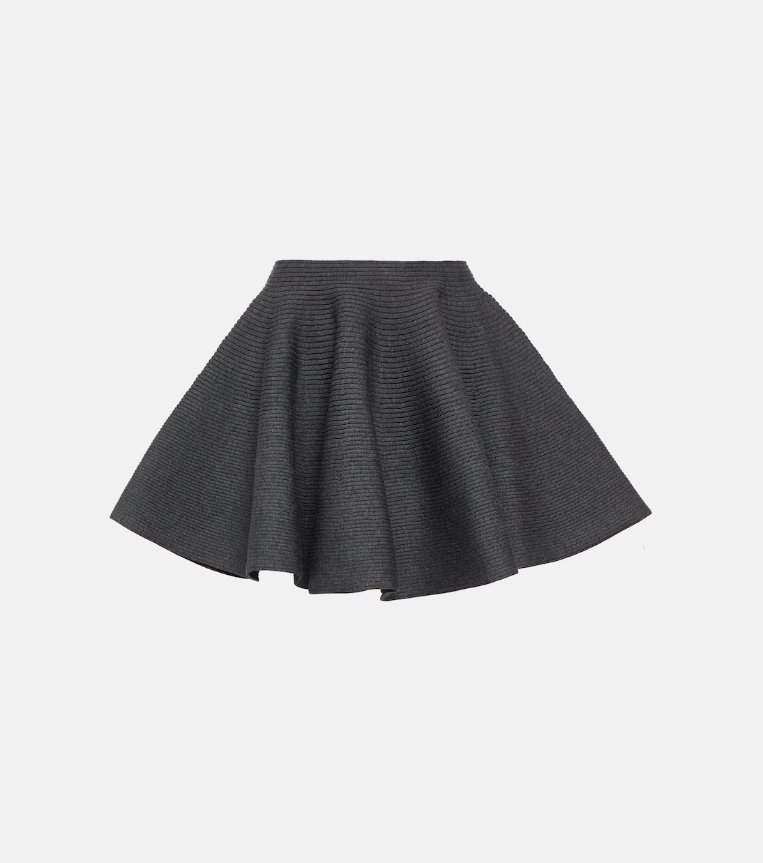 Falda Mini de Punto Acanalado con Detalles en Lana Alaïa para Jóvenes