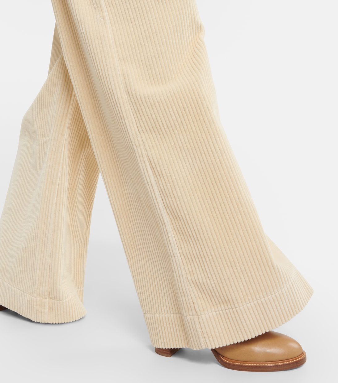 Pantalon ample à taille haute en velours côtelé de coton | Etro