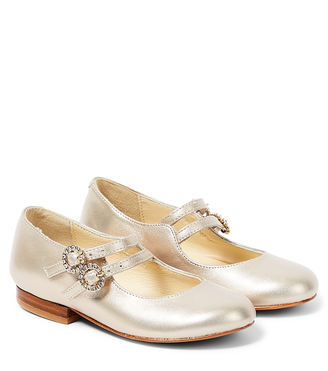 Ballerines Tam en cuir métallisé | Bonpoint