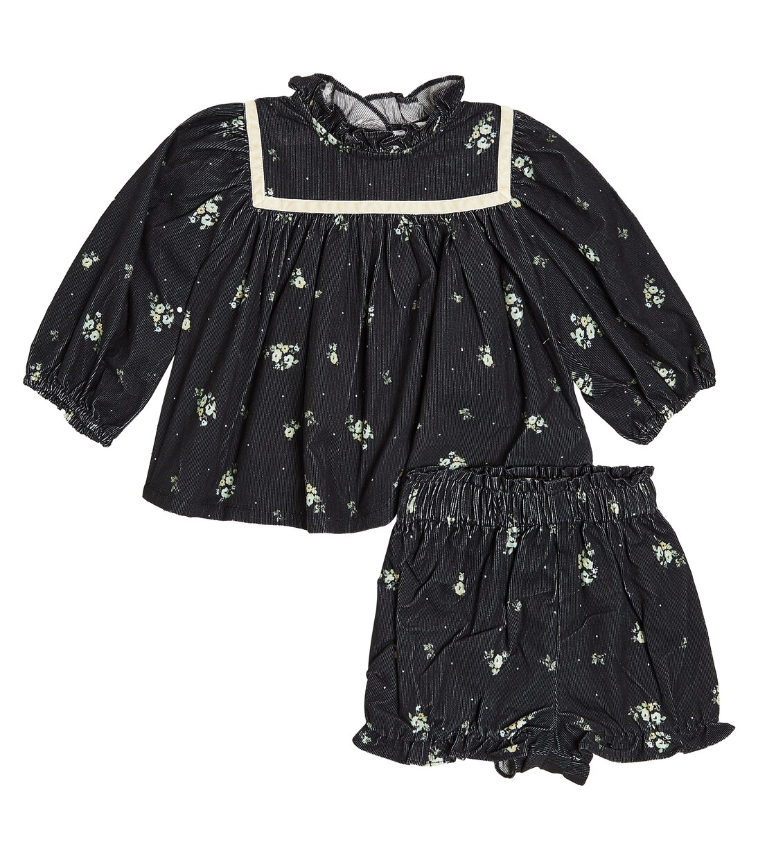 Bébé – Ensemble top et culotte bloomer Ayame en velours côtelé | C'era Una Volta