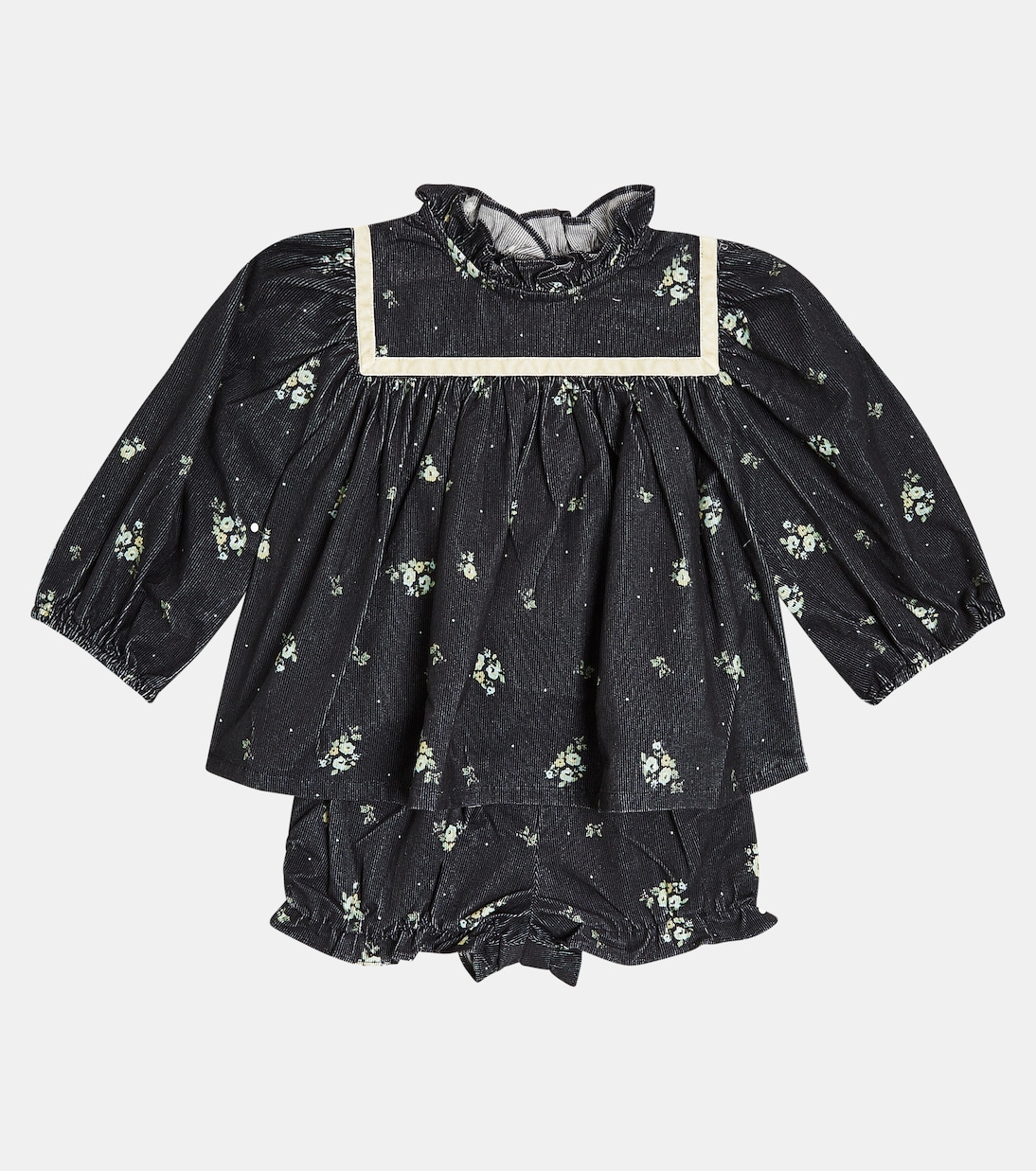 Bébé – Ensemble top et culotte bloomer Ayame en velours côtelé | C'era Una Volta