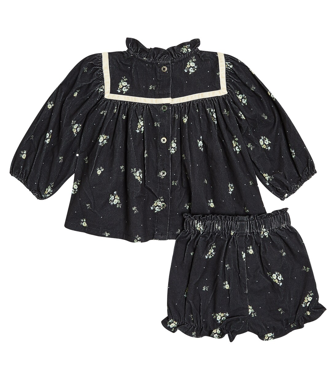 Bébé – Ensemble top et culotte bloomer Ayame en velours côtelé | C'era Una Volta