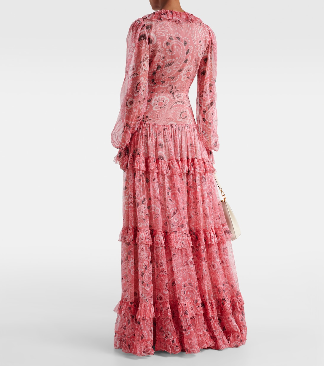 Abito lungo in seta con stampa paisley | Etro