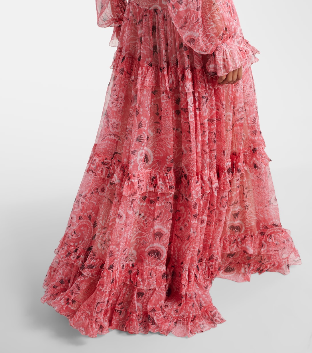 Abito lungo in seta con stampa paisley | Etro