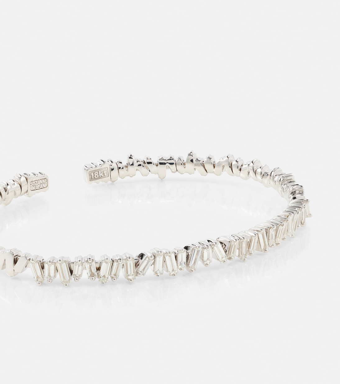 Bracciale in oro bianco 18kt con diamanti, stile moderno per giovani trendsetter