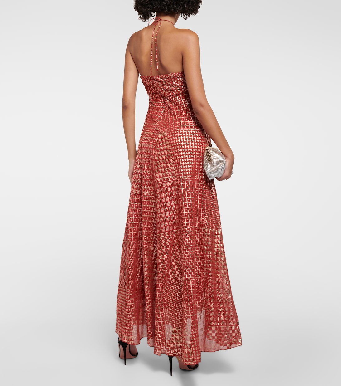 Samira printed halterneck gown | Rixo