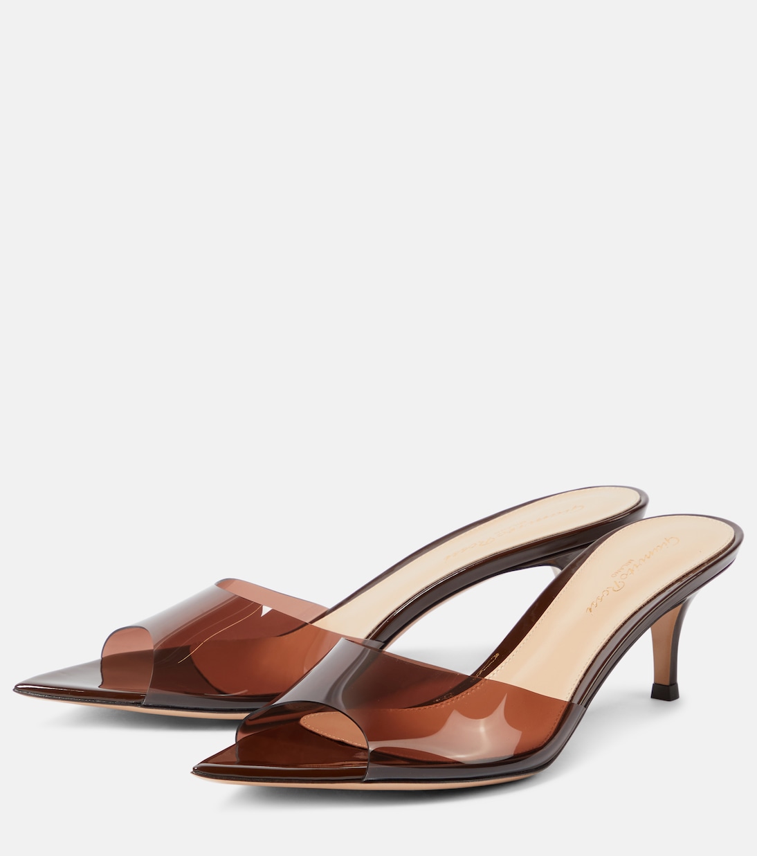 Elle 55 TPU and patent leather mules | Gianvito Rossi