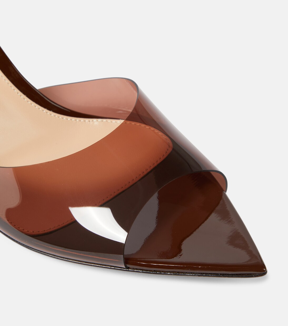 Elle 55 TPU and patent leather mules | Gianvito Rossi