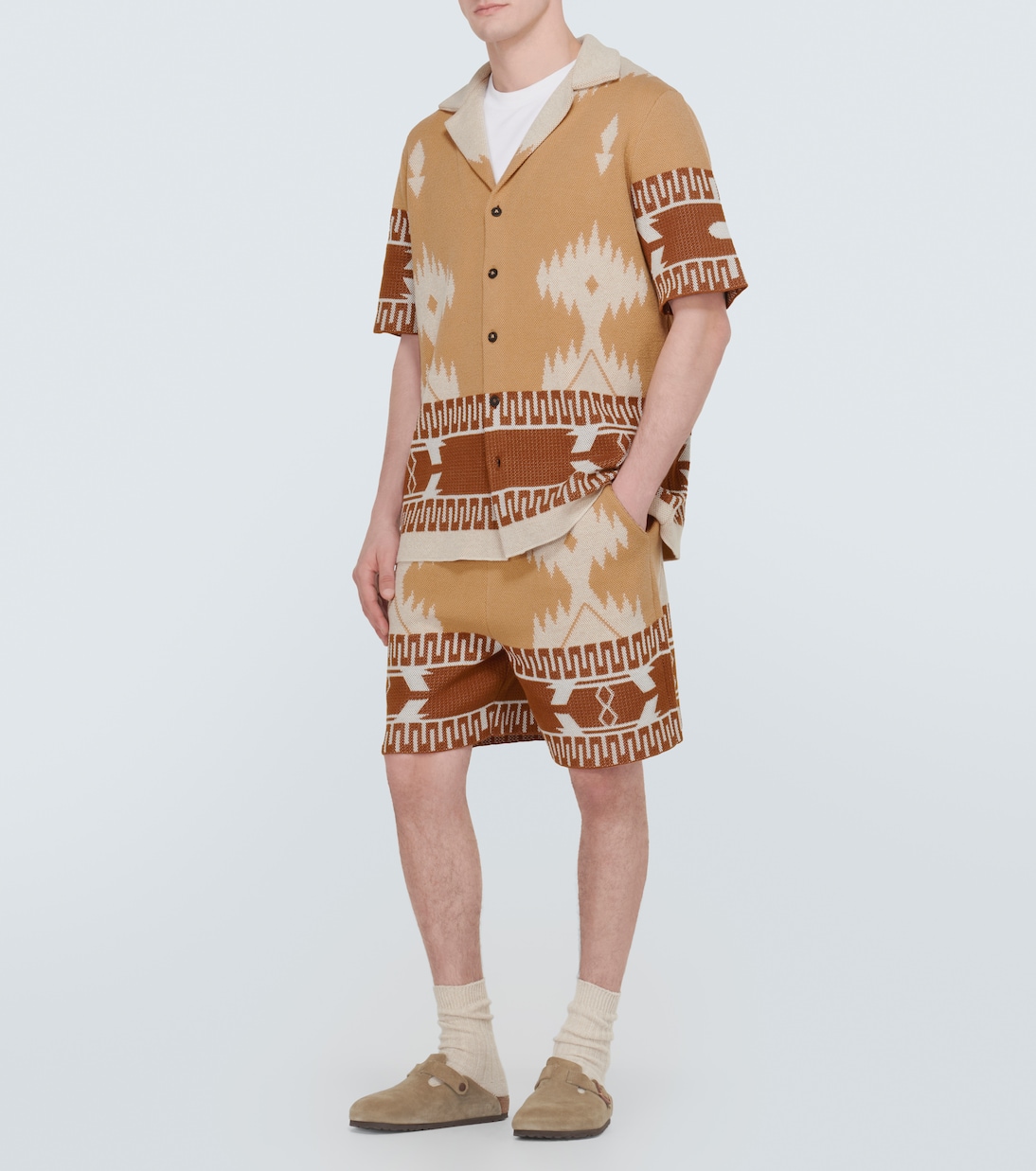 Camicia Icon Piquet in cotone jacquard | Alanui