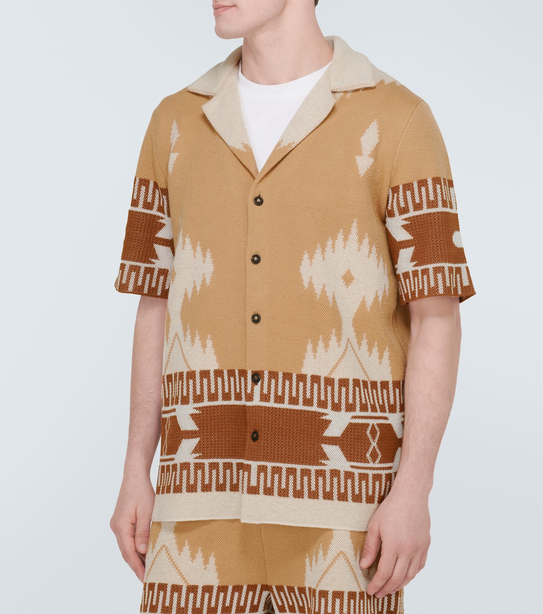 Camicia Icon Piquet in cotone jacquard | Alanui