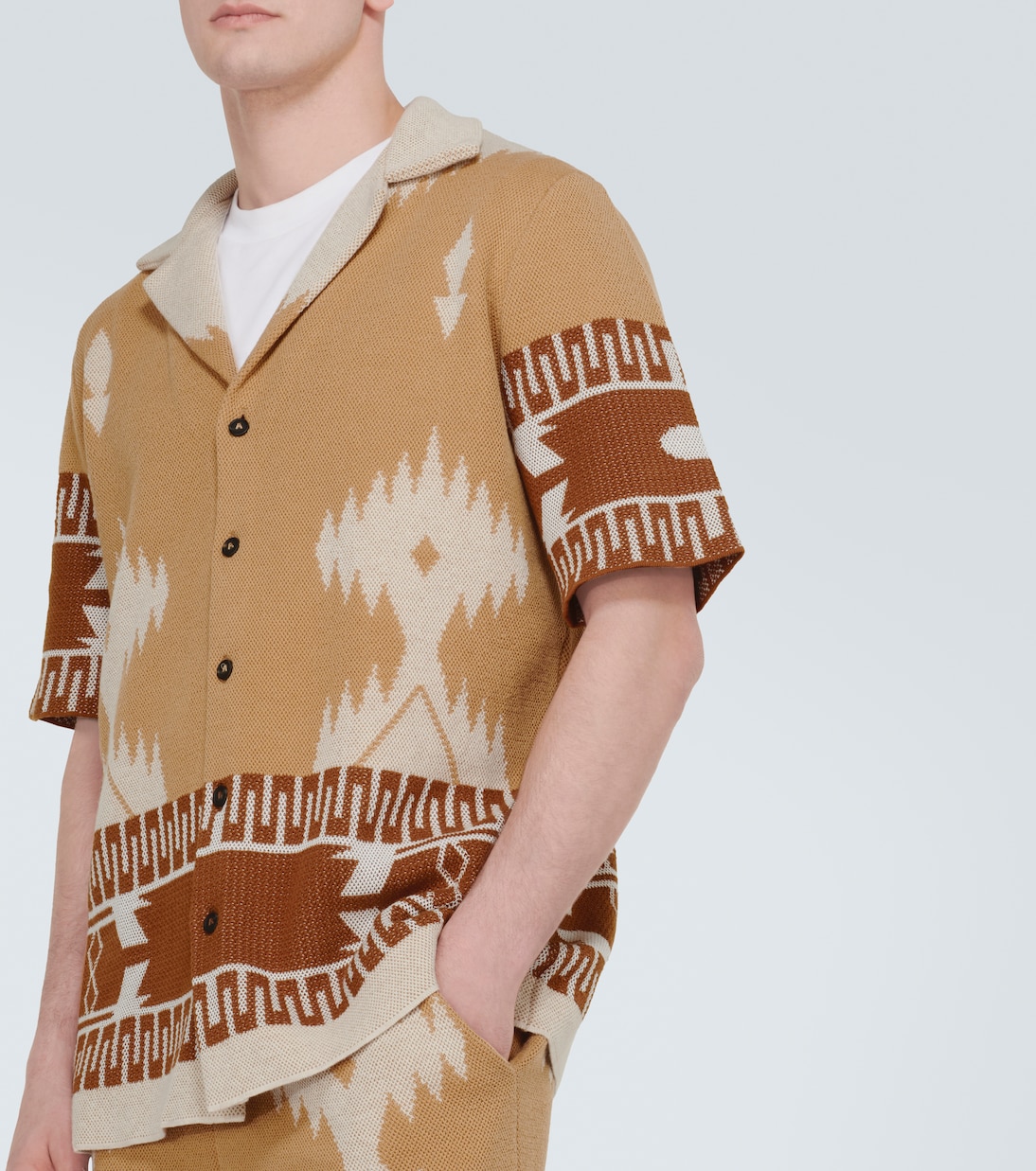 Camicia Icon Piquet in cotone jacquard | Alanui