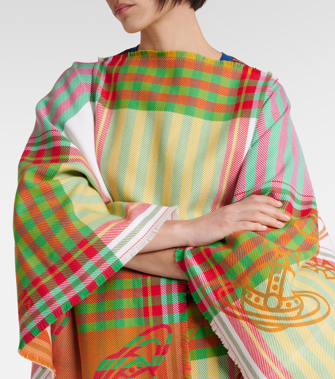 Poncho de lana y algodón con tartán | Vivienne Westwood