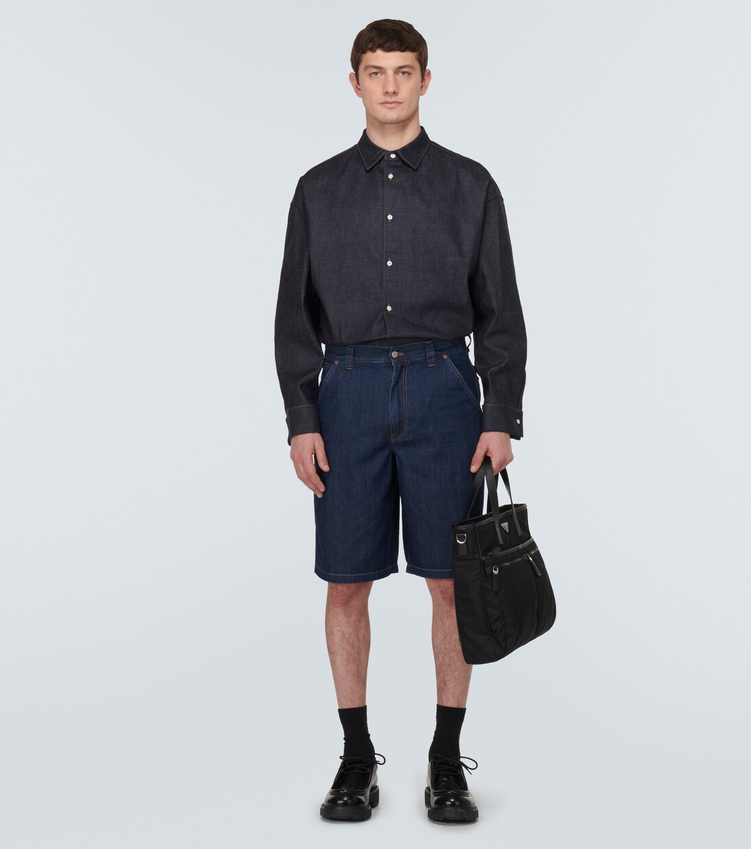 Camicia di jeans con logo | Prada