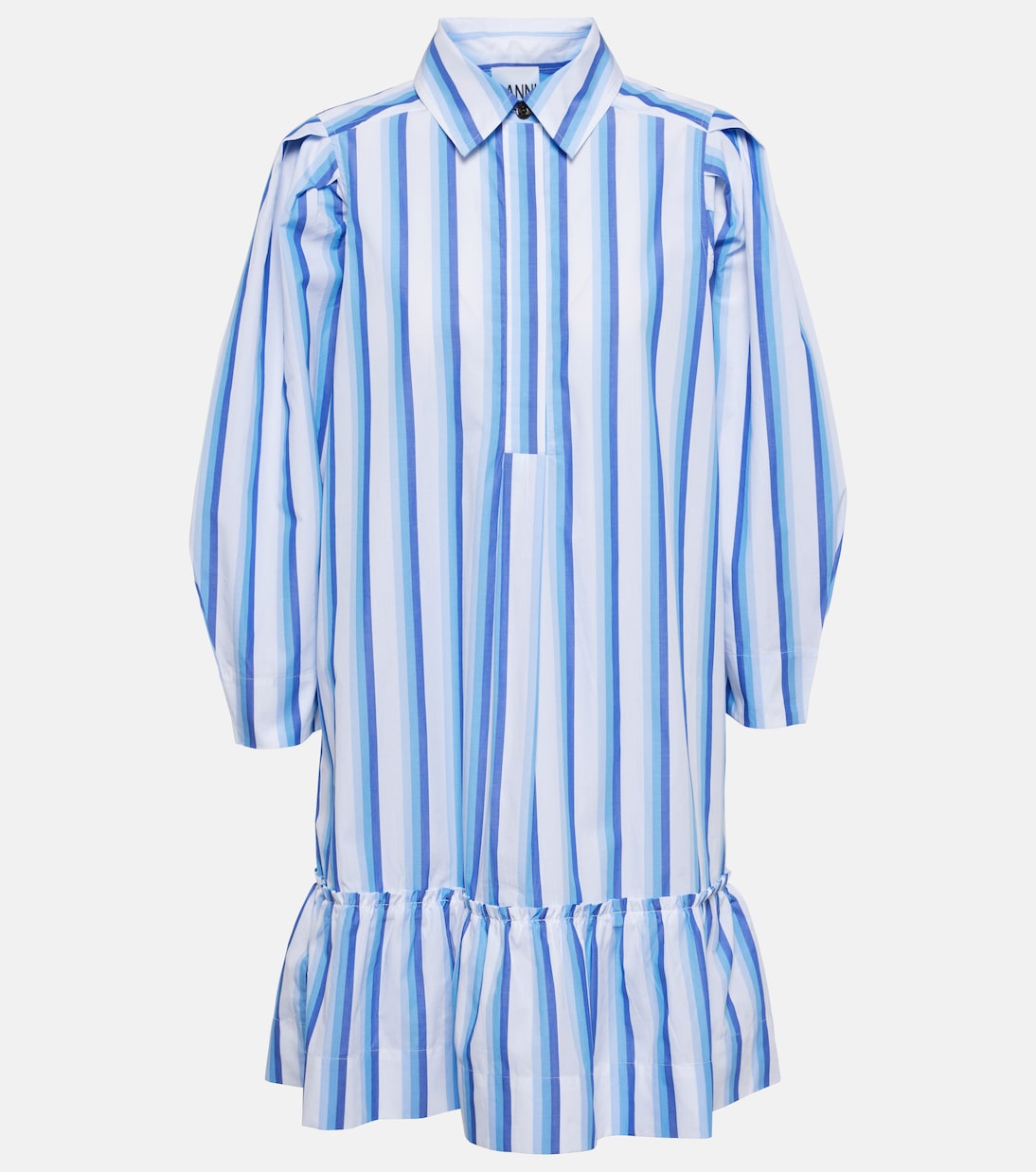 Miniabito in cotone a righe | Ganni