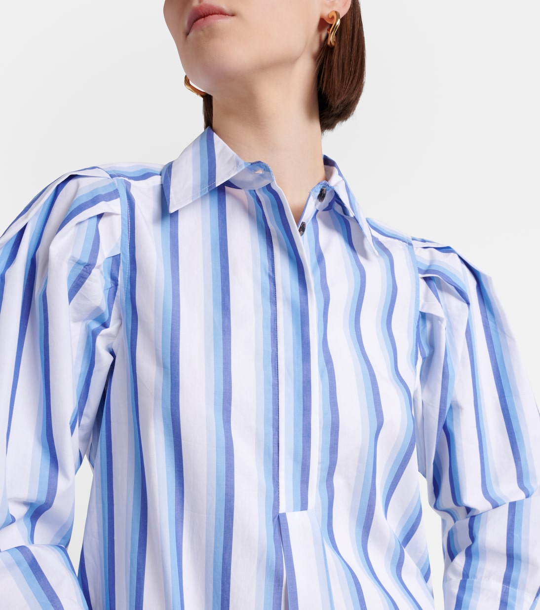 Miniabito in cotone a righe | Ganni