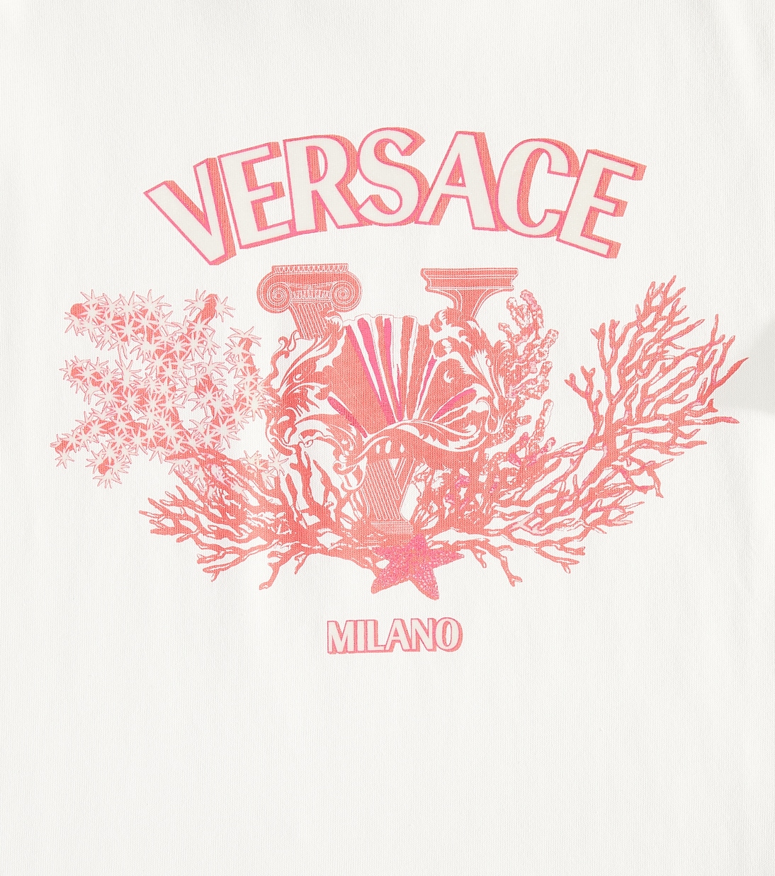 T-Shirt University Coral aus Baumwoll-Jersey | Versace Kids