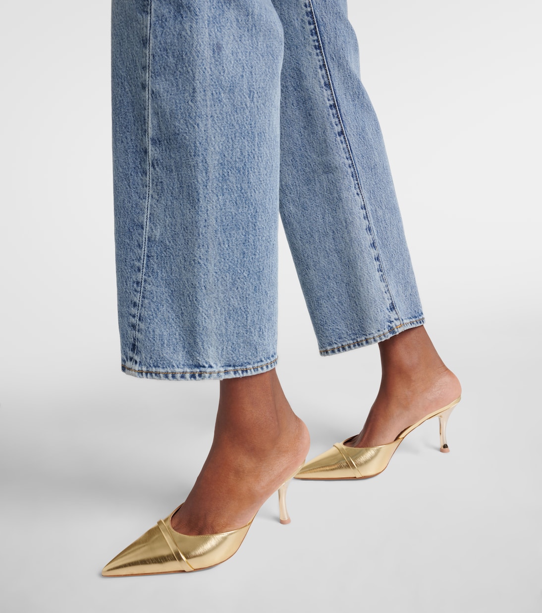 Mules Joella 70 en cuir métallisé | Malone Souliers