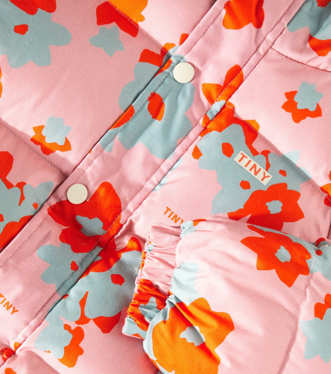 Chaqueta Flowers de algodón acolchada | Tinycottons