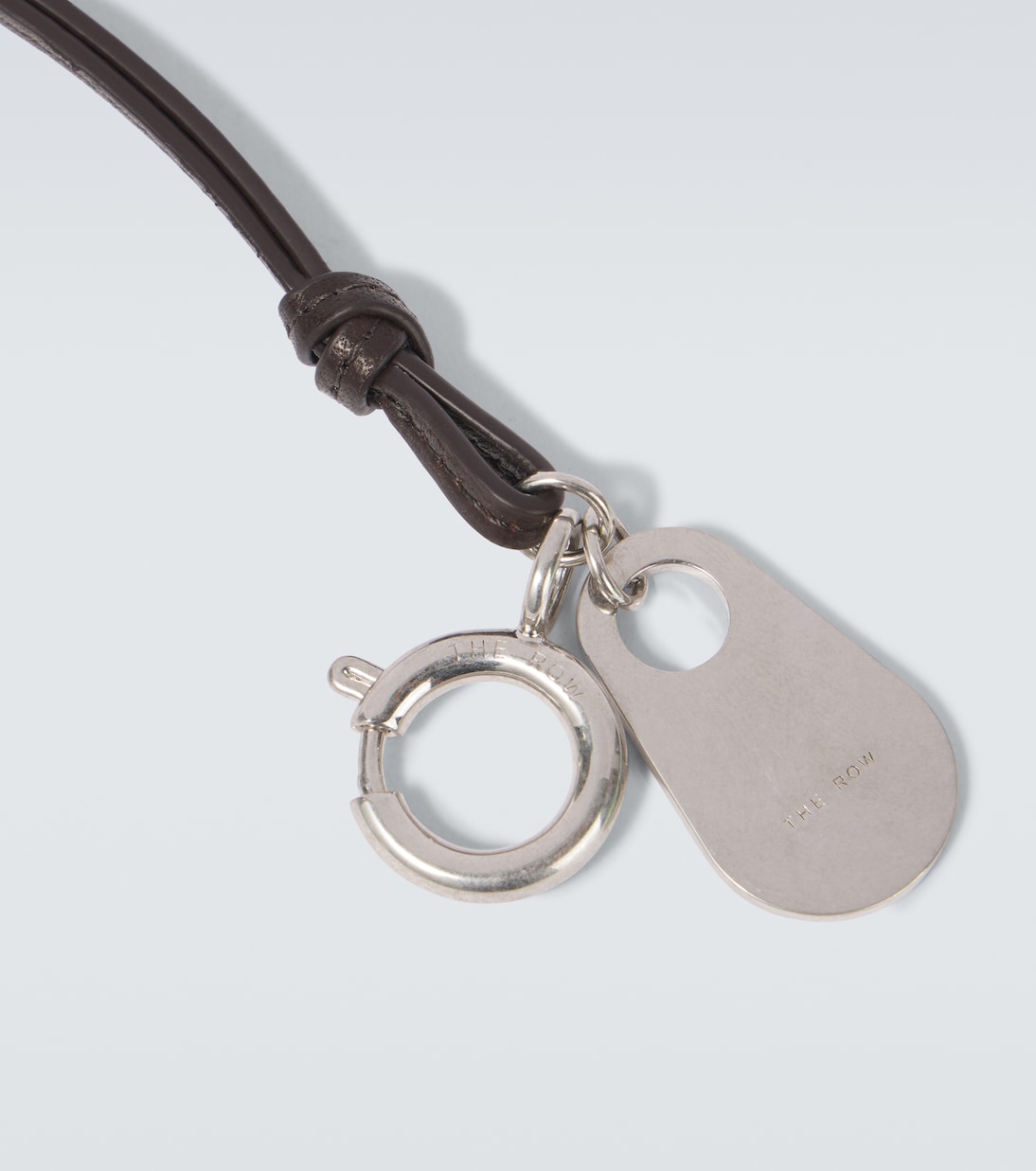 Leather keychain in brown - The Row | Mytheresa
