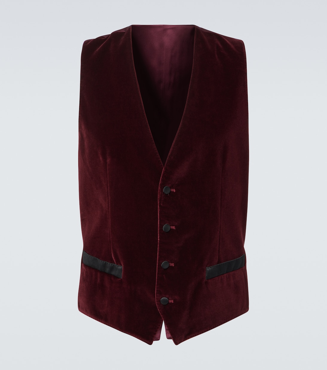 Gilet de costume en velours de coton et soie | Dolce&Gabbana