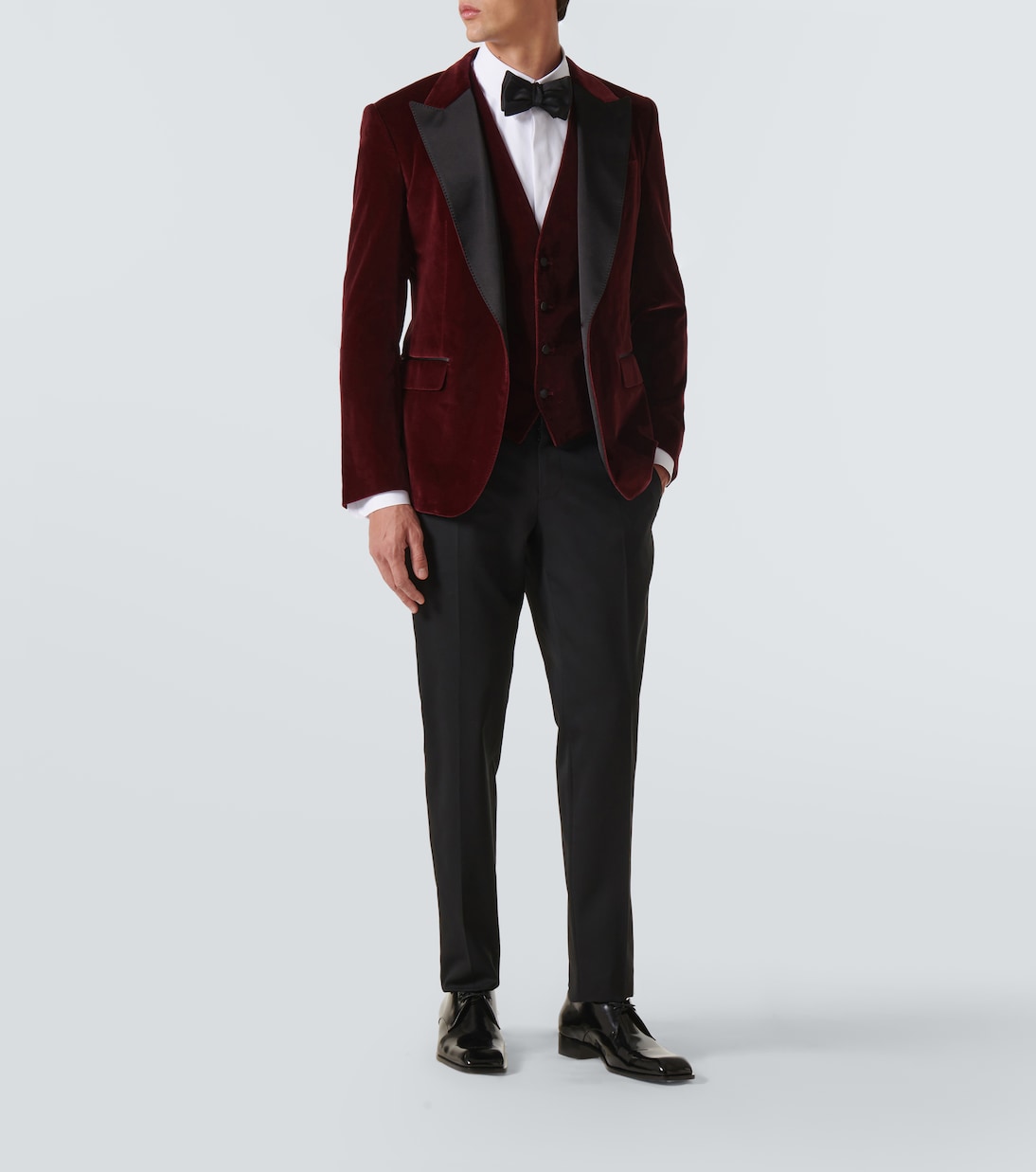 Gilet de costume en velours de coton et soie | Dolce&Gabbana