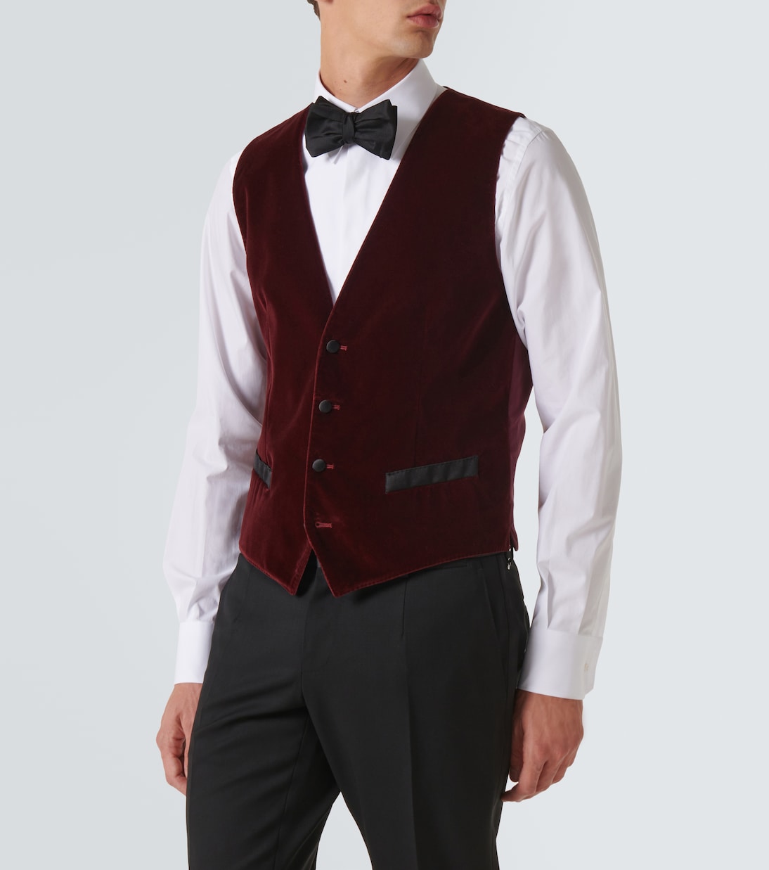 Gilet de costume en velours de coton et soie | Dolce&Gabbana