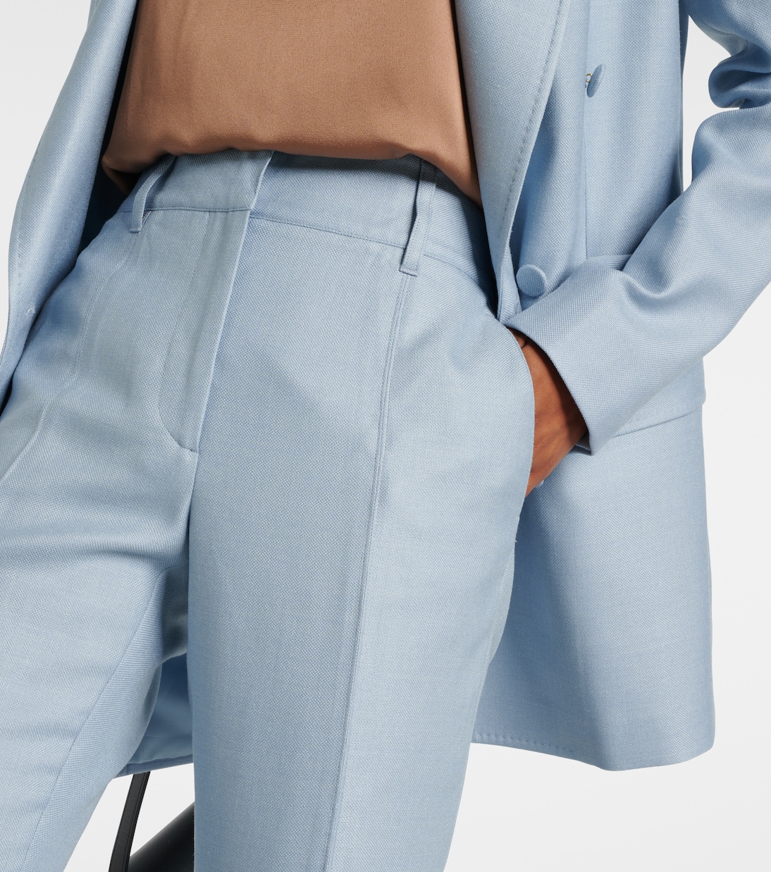 Pantaloni flared Rhein in seta e lana | Gabriela Hearst
