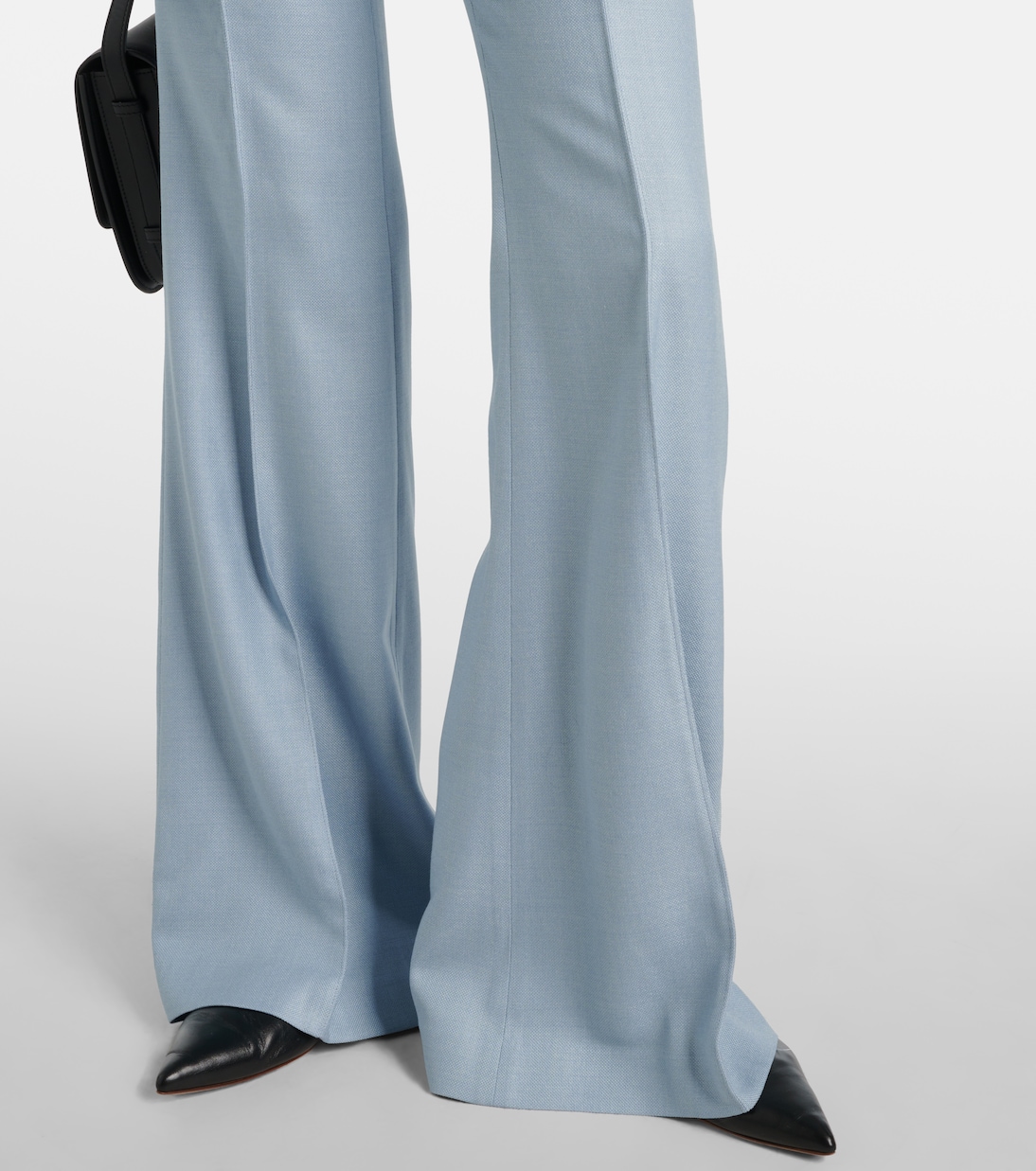 Pantaloni flared Rhein in seta e lana | Gabriela Hearst
