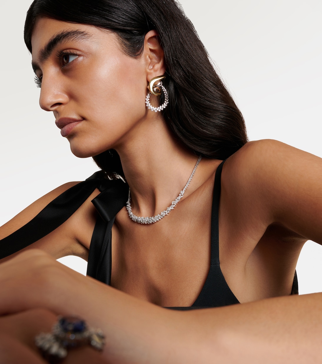 Choker Y-Couture en or blanc 18 ct et diamants | Yeprem