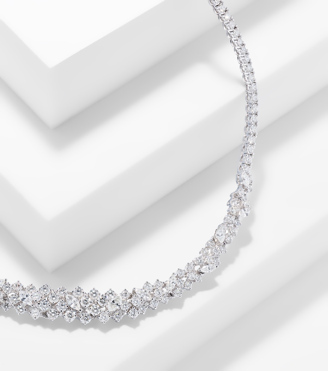 Choker Y-Couture en or blanc 18 ct et diamants | Yeprem