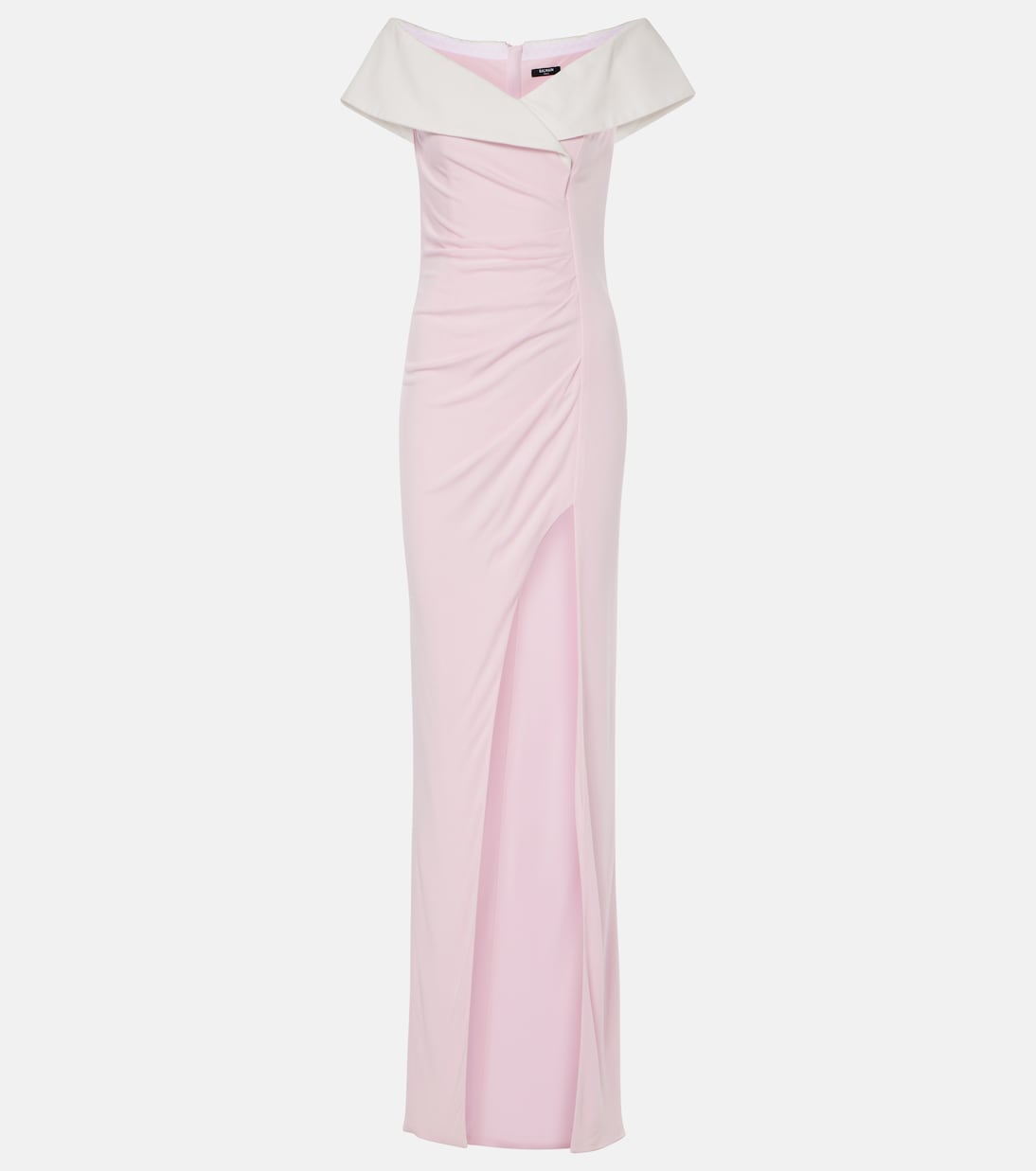 Vestido de fiesta de jersey drapeado | Balmain