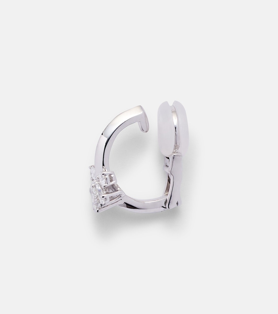 Orecchino ear cuff Whisper Ear in oro bianco 18kt con diamanti | Yeprem