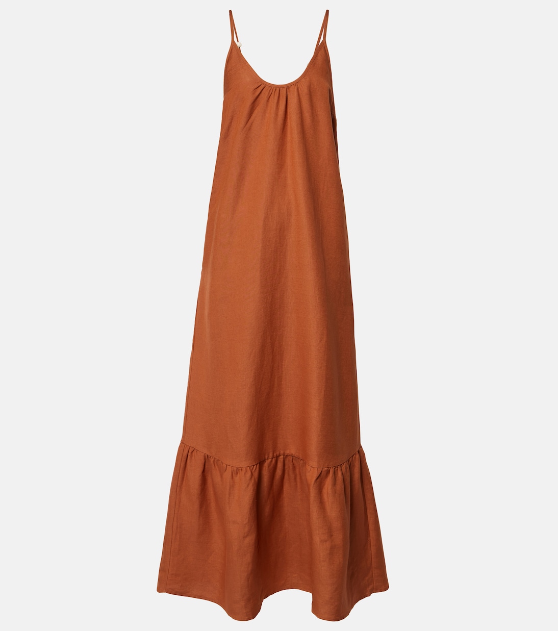 Linen-blend maxi dress | Adriana Degreas
