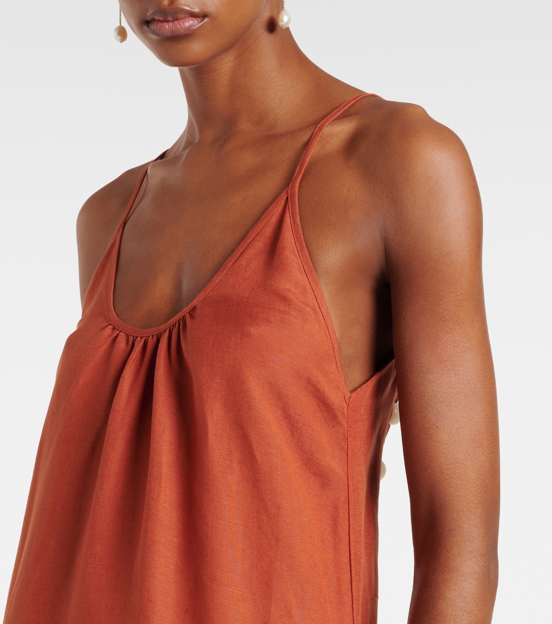 Linen-blend maxi dress | Adriana Degreas