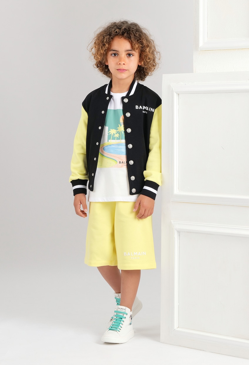 Collegejacke aus Baumwolle | Balmain Kids