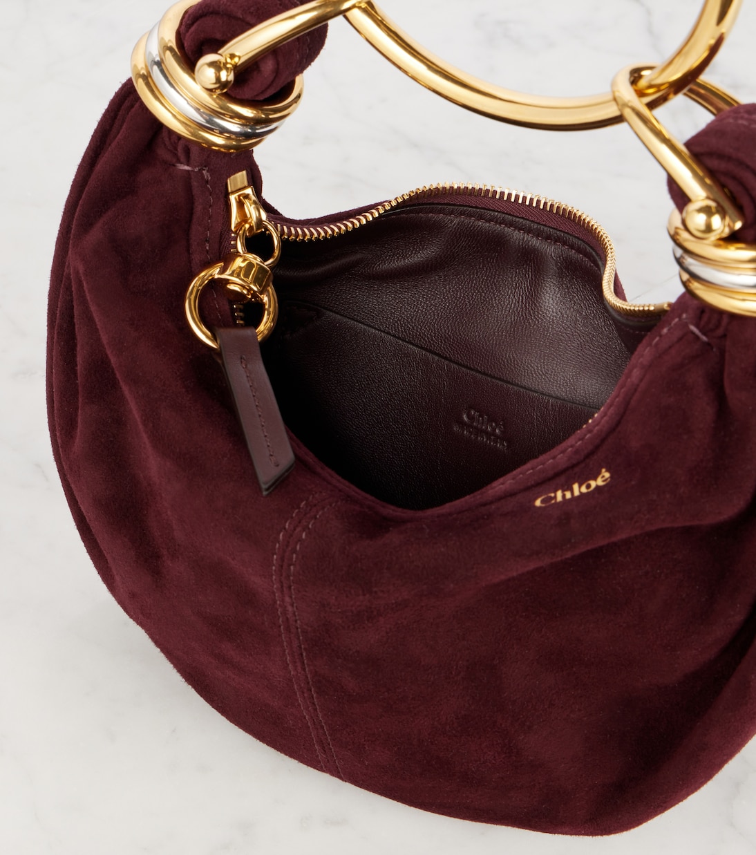 Sac Bracelet Mini en daim | Chloé