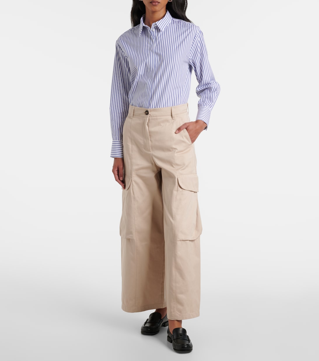 Pantaloni cargo in gabardine di cotone | 'S Max Mara