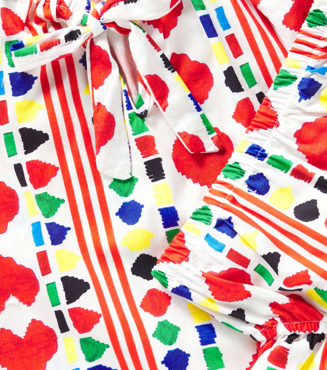 Baby printed cotton dress and bloomers set | Fábula