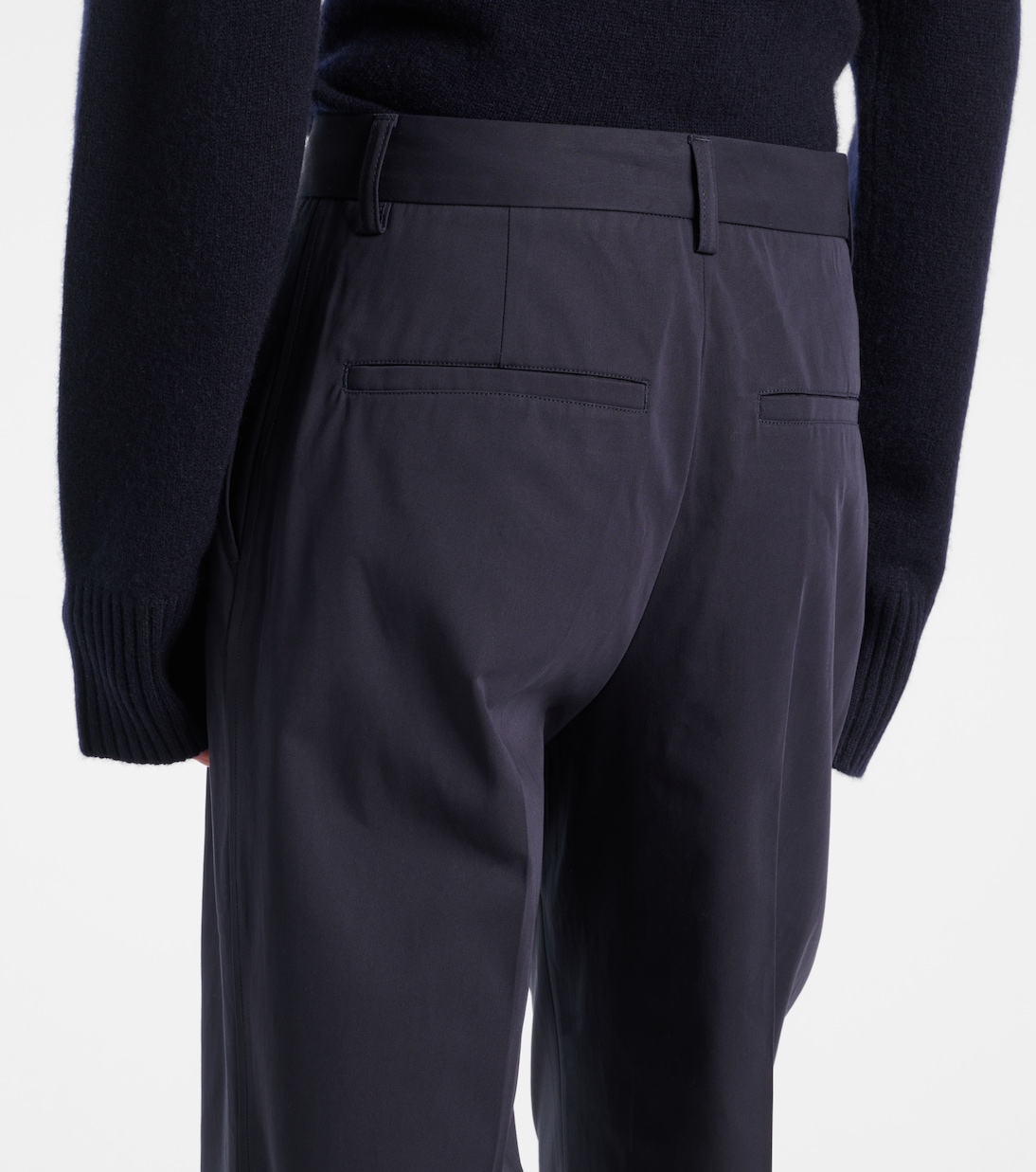 Pantaloni regular in cotone a vita alta | Toteme