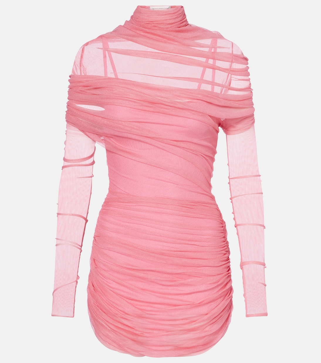 Christo ruched sheer silk minidress | Christopher Esber