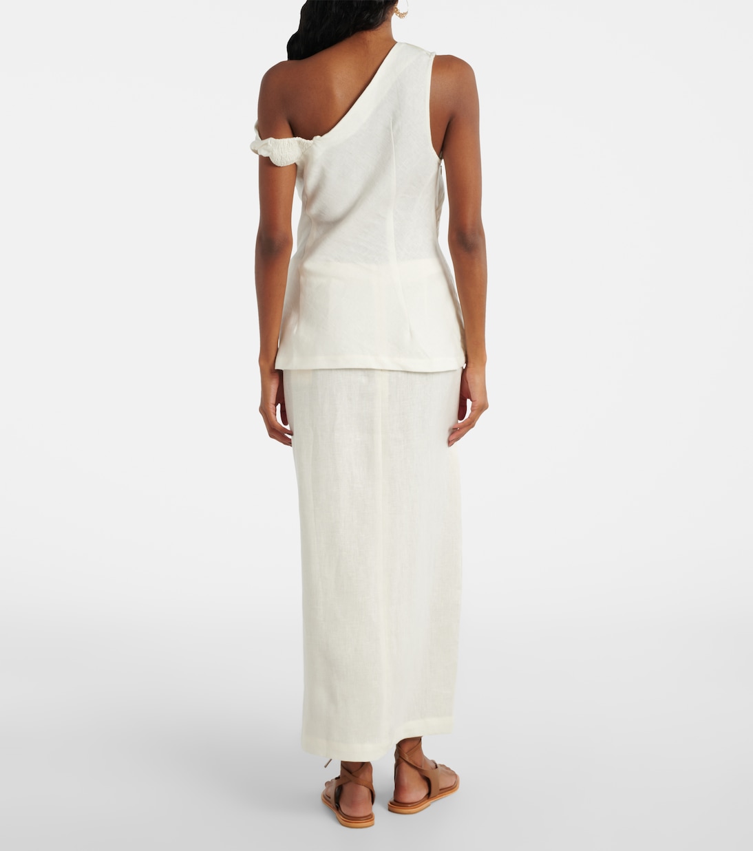 Suis asymmetric linen top | Faithfull