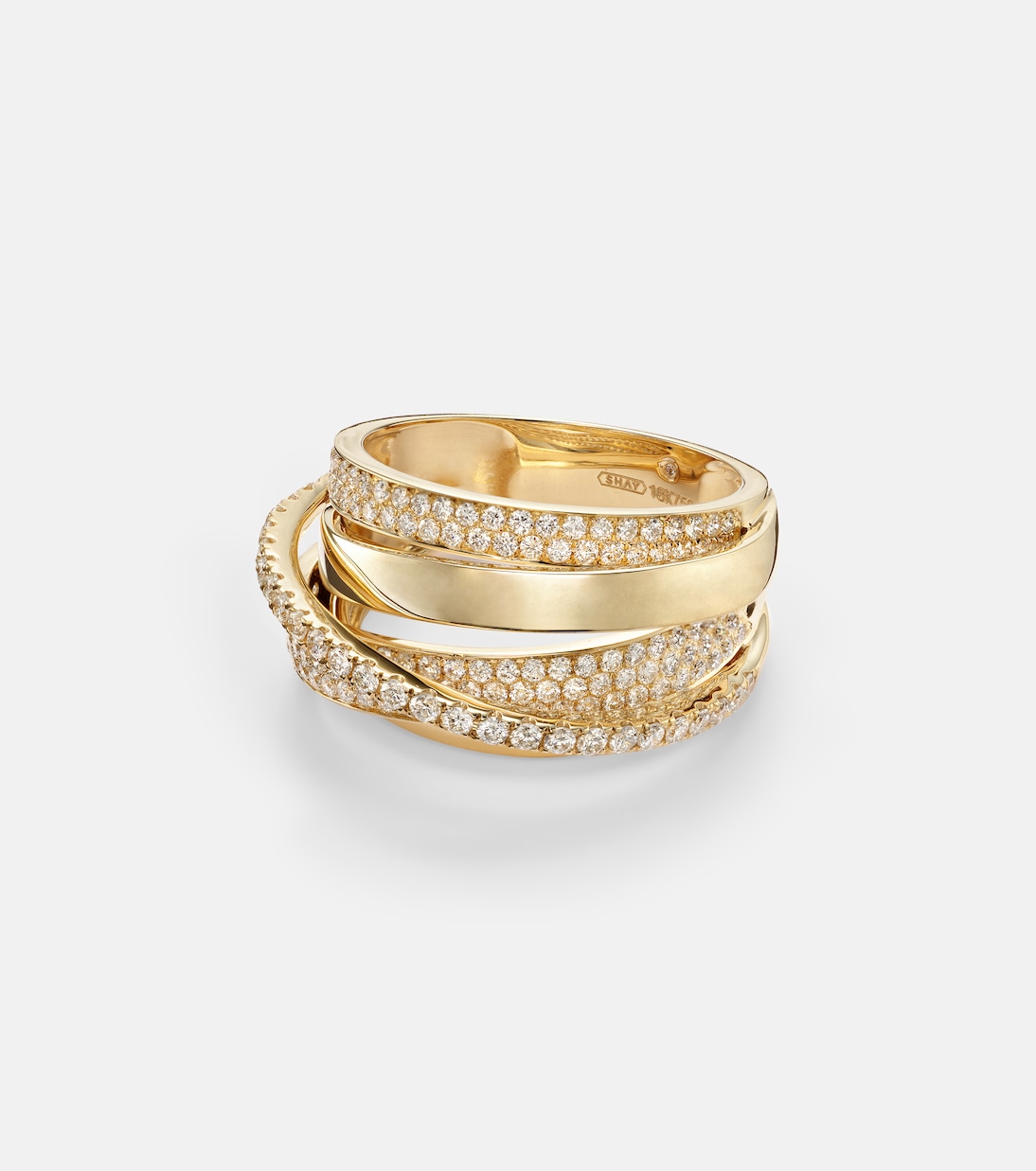 18kt gold ring with diamonds | Shay Jewelry