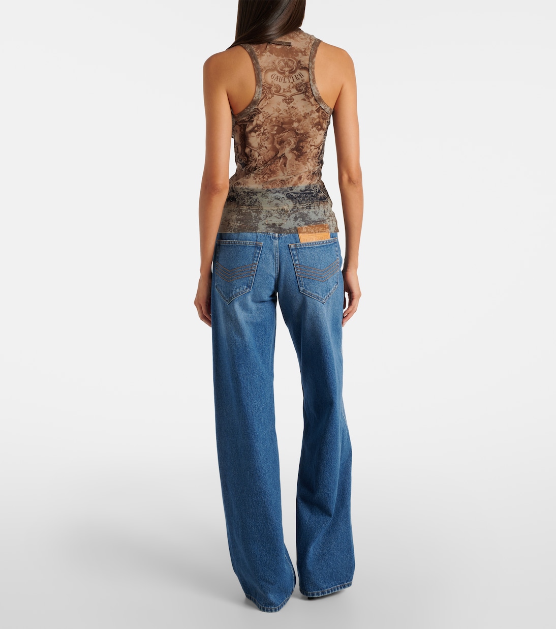 Médallion printed mesh tank top | Jean Paul Gaultier